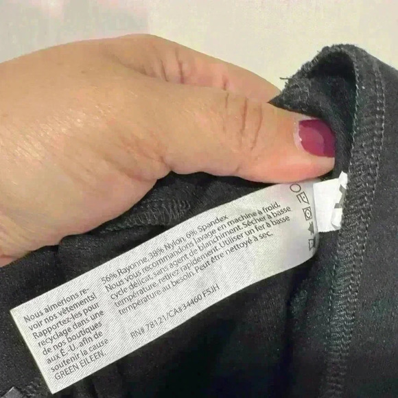 Eileen Fisher Pull-on Black pants with zipper detail - Picture 5 of 5